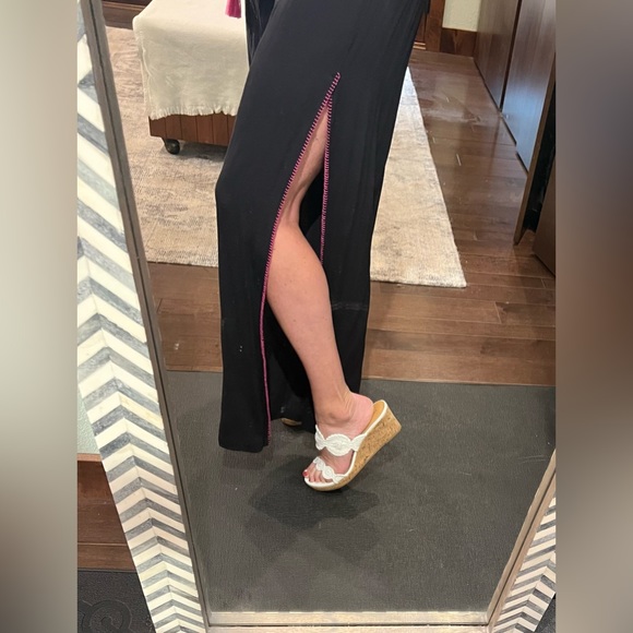 Trina Turk Black Slit wide leg pants size M - Picture 4 of 9